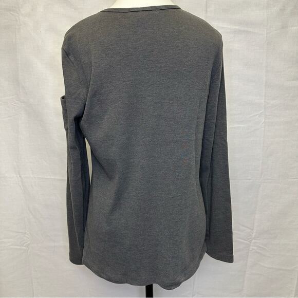 Lauren by Ralph Lauren Gray Long Sleeve Shirt - Size L/G - Picture 4 of 10